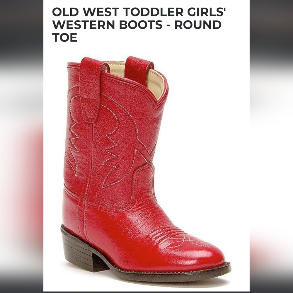 Red toddler cowgirl boots